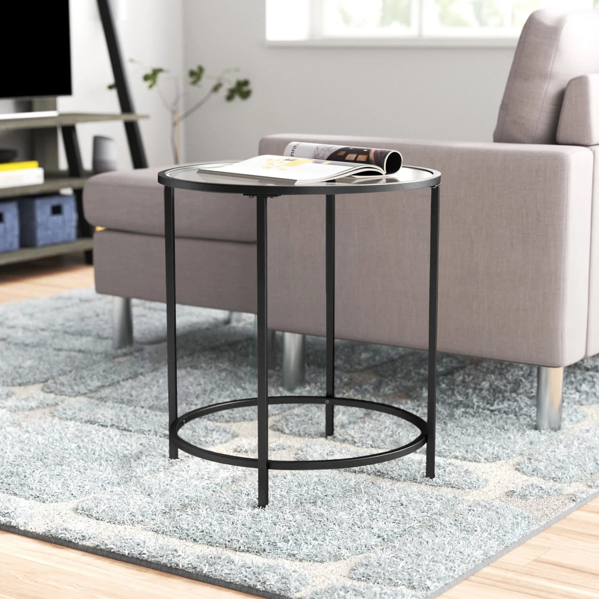 Doynton Glass Top End Table | Wayfair North America