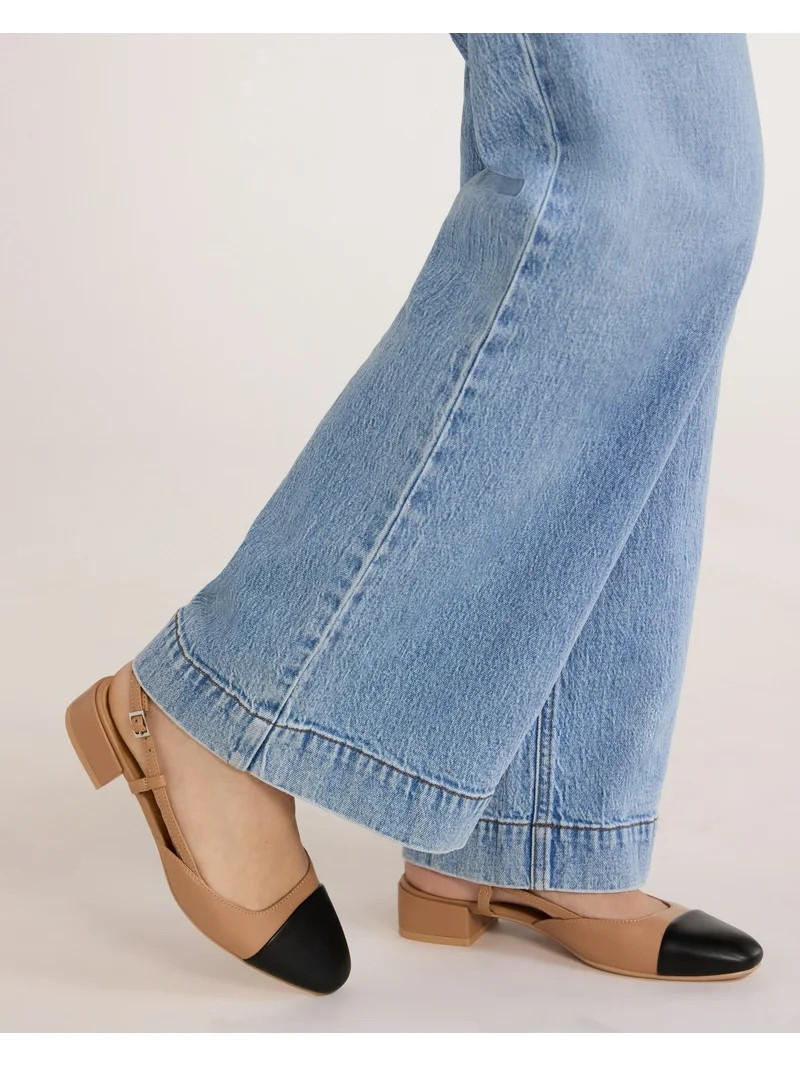 Time and Tru Women's Block Heel Slingbacks | Walmart (US)