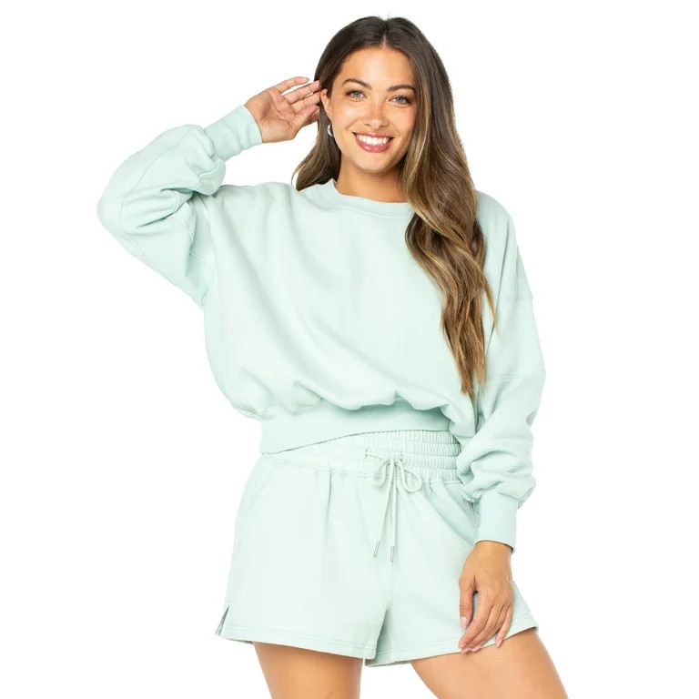 Celebrity Pink Womens Oversized Boyfriend Sweatshirt | Walmart (US)