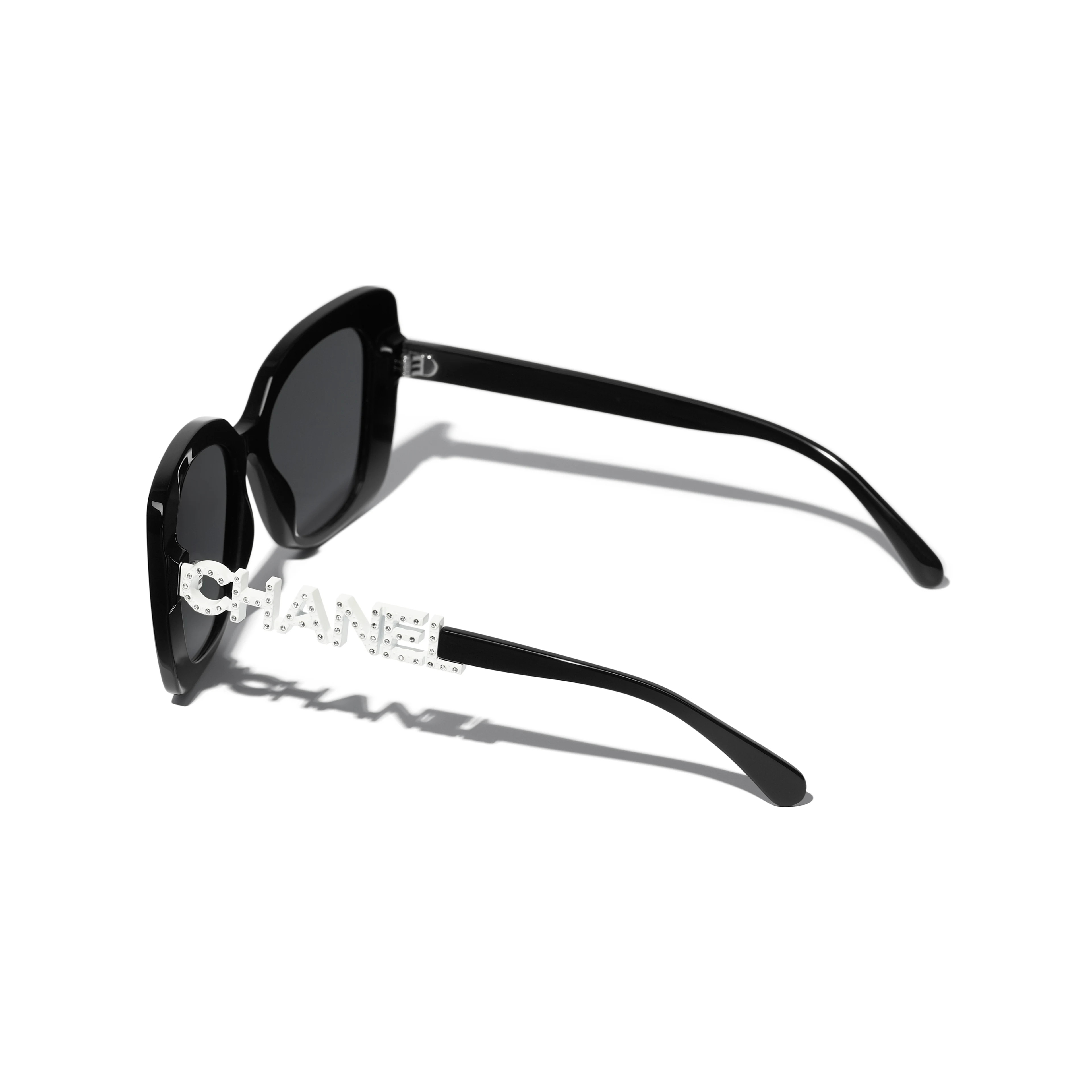 Sunglasses: Square Sunglasses, acetate & strass — Fashion | CHANEL | Chanel, Inc. (US)