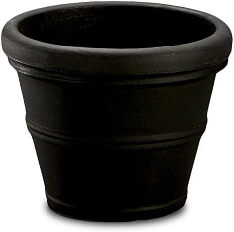 Crescent Garden A263594 Brunello, Classic Rolled-Rim Plant Pot, 14-Inch (Caviar Black) Plastic Pl... | Amazon (US)