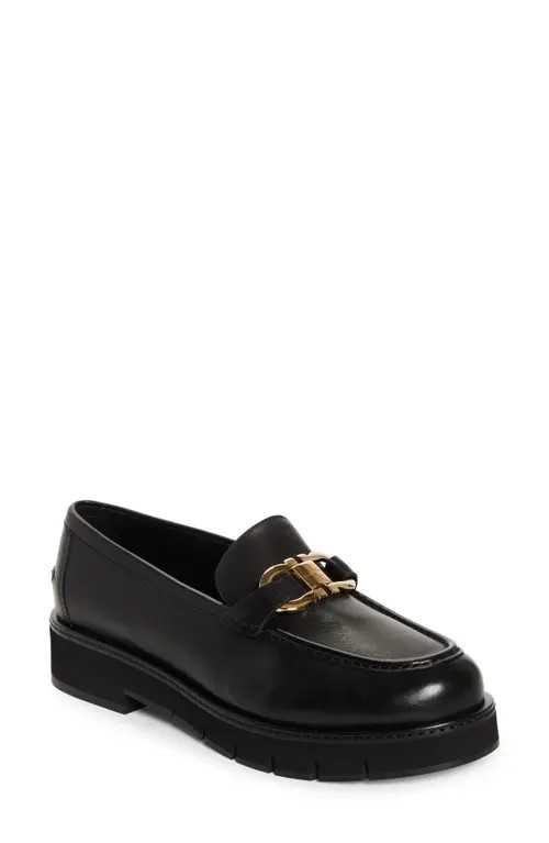FERRAGAMO Mayran Double Gancio Bit Loafer in Nero at Nordstrom, Size 9.5 | Nordstrom