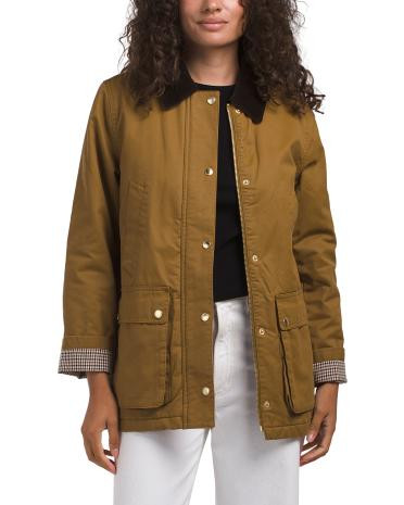 Coated Cotton Blend Barn Jacket | TJ Maxx
