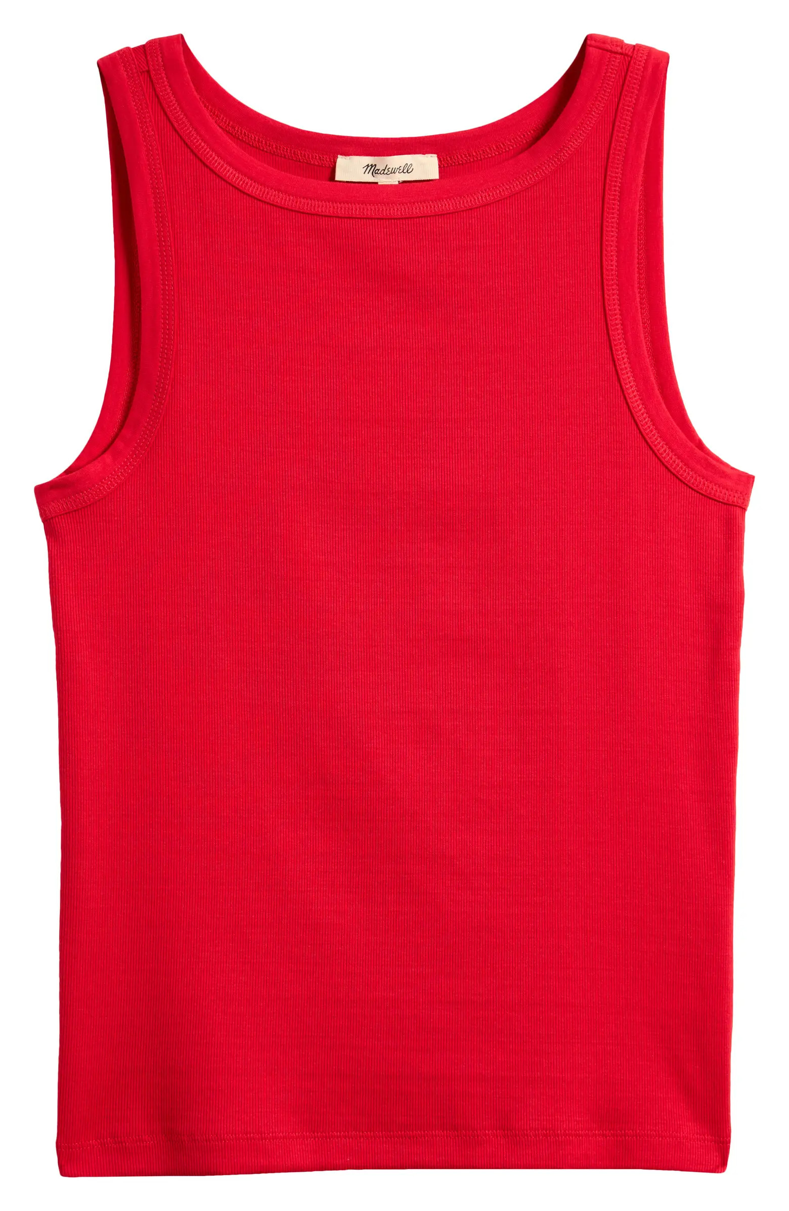 Madewell High Neck Cotton Tank | Nordstrom | Nordstrom