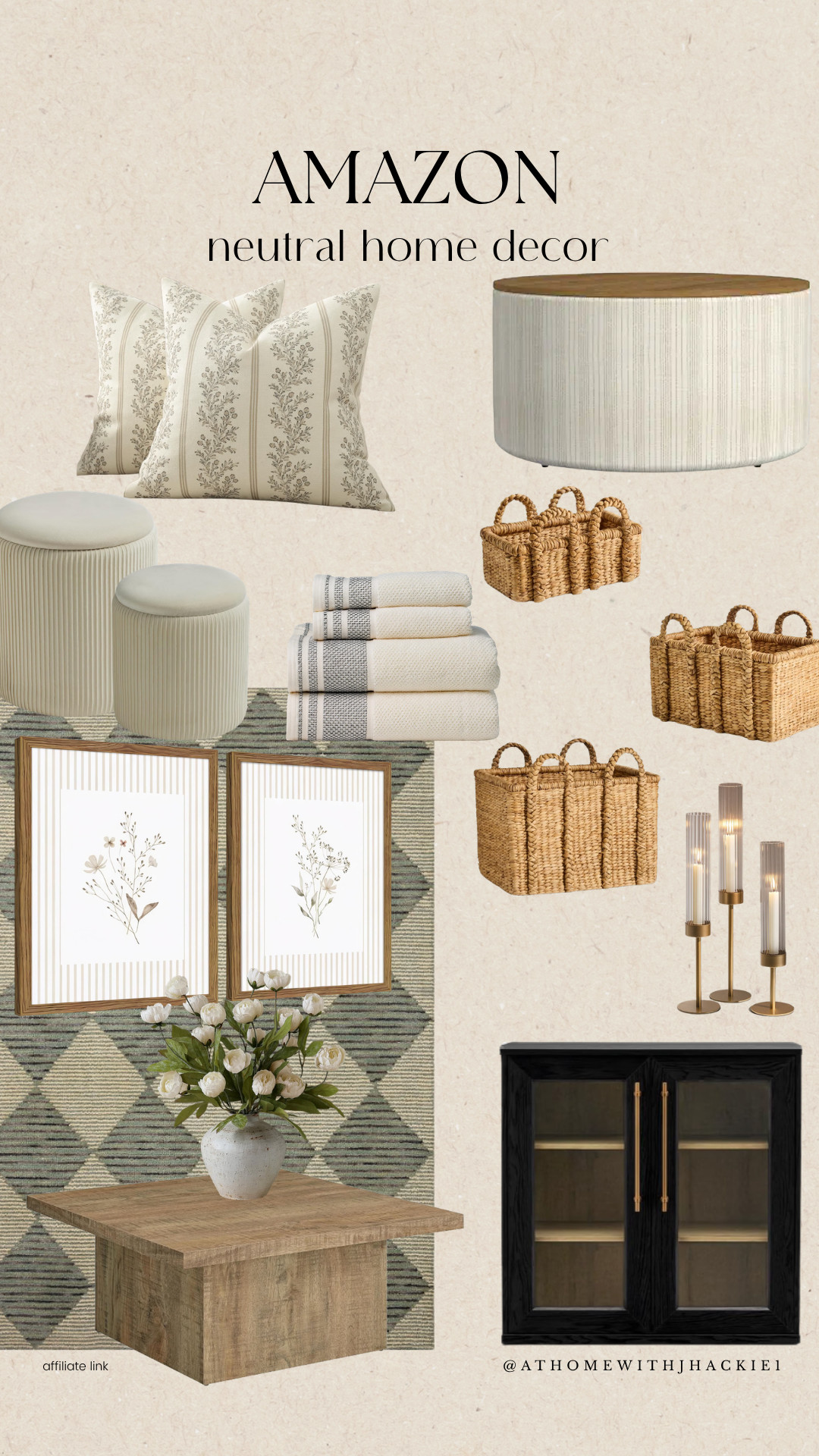 Amazon home decor, Amazon home finds, neutral home decor, affordable home decor, classic home decor, traditional home decor, organic neutral decor, woven baskets, neutral throw pillows, Amazon rugs, neutral area rug, coffee table decor, wood coffee table, botanical wall art, decorative storage baskets, modern traditional decor, cozy neutral home, Amazon furniture finds, timeless home decor, living room decor ideas, neutral living room

#LTKHome