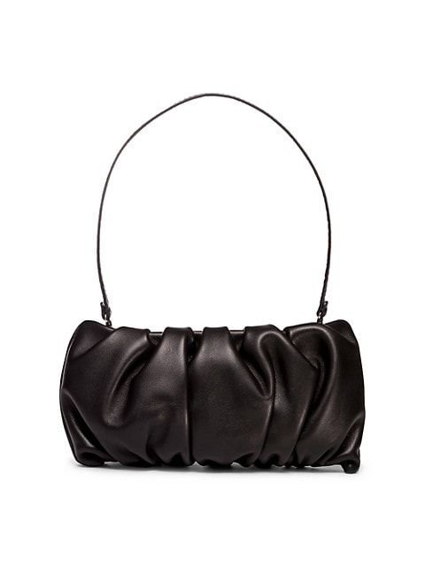 STAUD Bean Ruched Leather Shoulder Bag | Saks Fifth Avenue