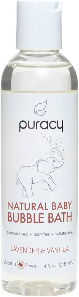 Puracy Bubble Bath for Children, Gently Scented with Real Lavender & Vanilla, 98.75% Natural Baby... | Amazon (US)