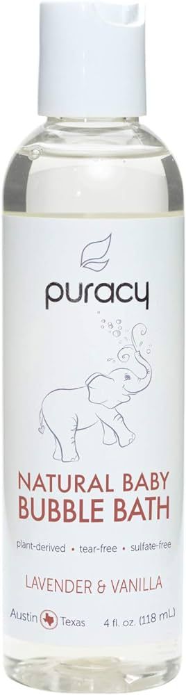 Puracy Bubble Bath for Children, Gently Scented with Real Lavender & Vanilla, 98.75% Natural Baby... | Amazon (US)