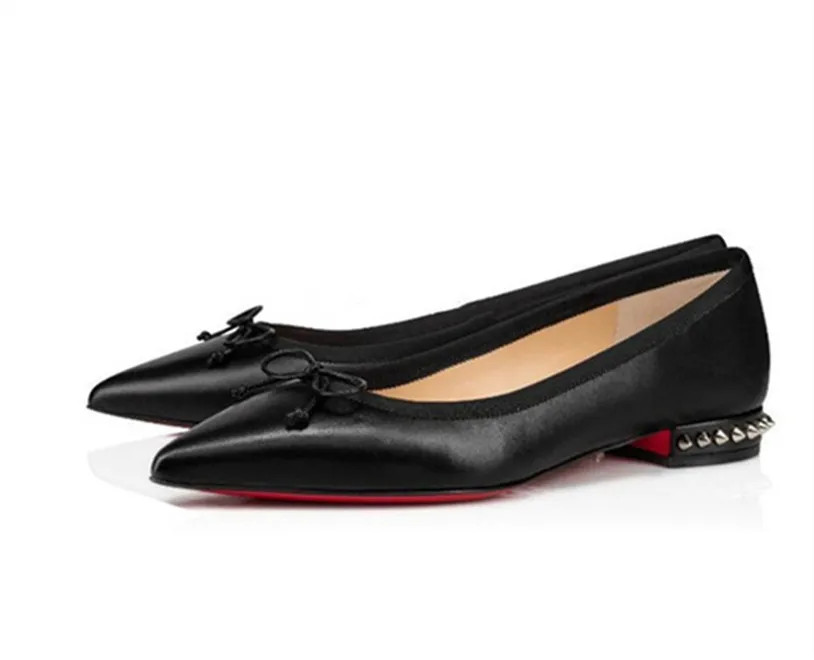 Summer Dresses Women Shoes Pumps Dress Shoes Bow Classic Ballet Flat Black Shiny Leather Party Re... | DHGate