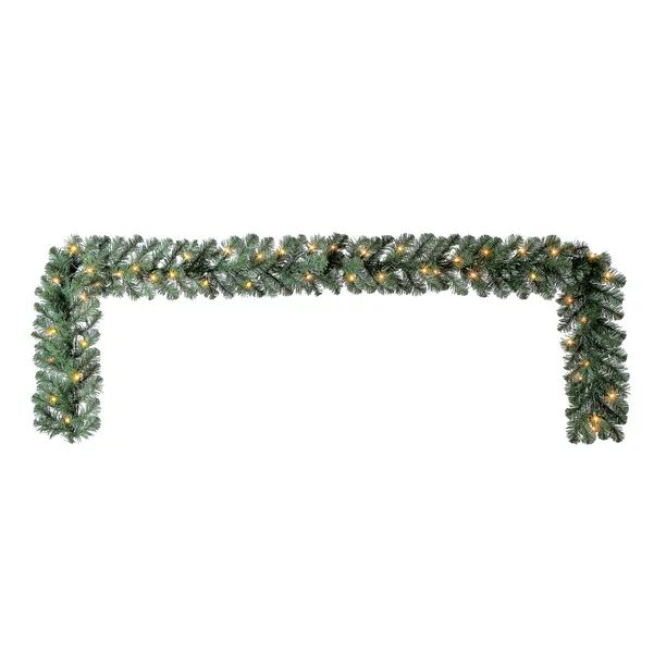 Holiday Time 9' Pre-Lit Napa Artificial Christmas Garland, Clear Incandescent Lights - Walmart.co... | Walmart (US)