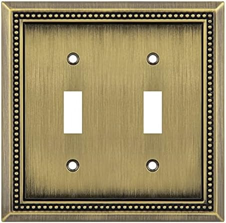 Henne Bery Sunken Pearls Heavy Duty Decorative Wall Plate Switch Plate Outlet Cover (Double Toggl... | Amazon (US)