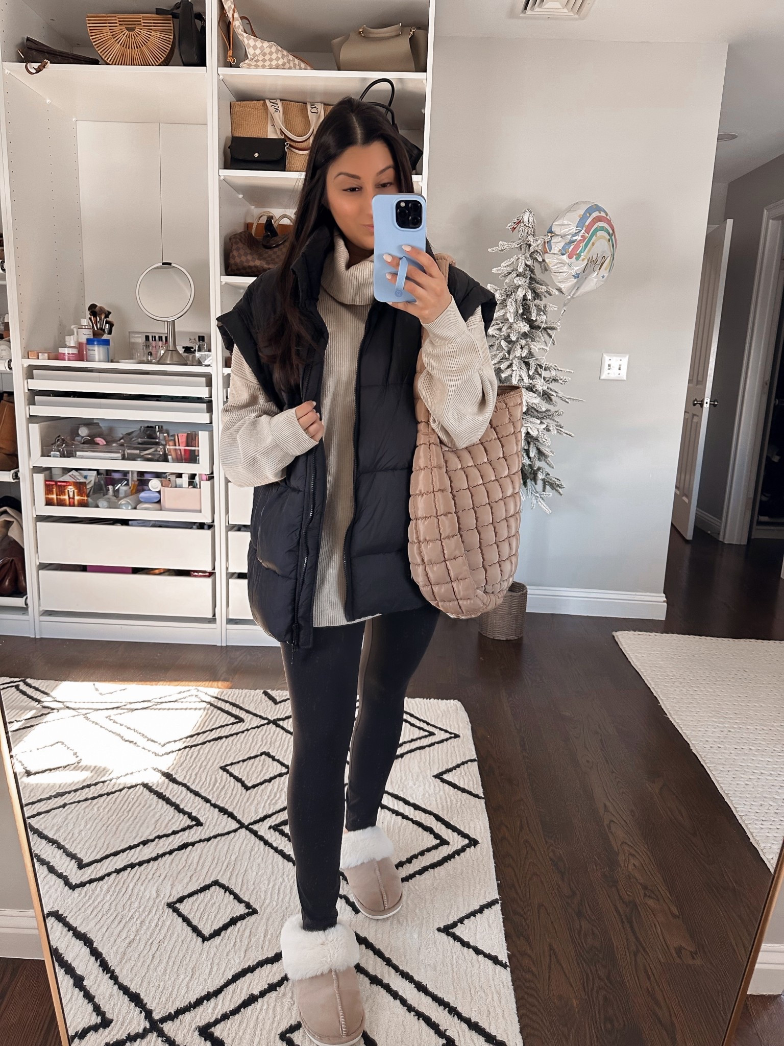 Happy Saturday! 🖤✨ it’s another frozen day here so sweaters and vests are a must!! This sweater is so soft and covers you I’m wearing a size s! This vest has also been a staple and wearing a s as well! Hope you all have a good weekend ⭐️

#LTKgrwm #LTKmomlife #LTKootd