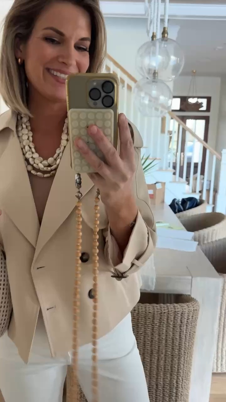 Spring outfit!  Wearing small in the tops and 27 tall in the white jeans. I am 5’11”.  Jelly Shoes true to size.  

#LTKTall #LTKootd #LTKOver40