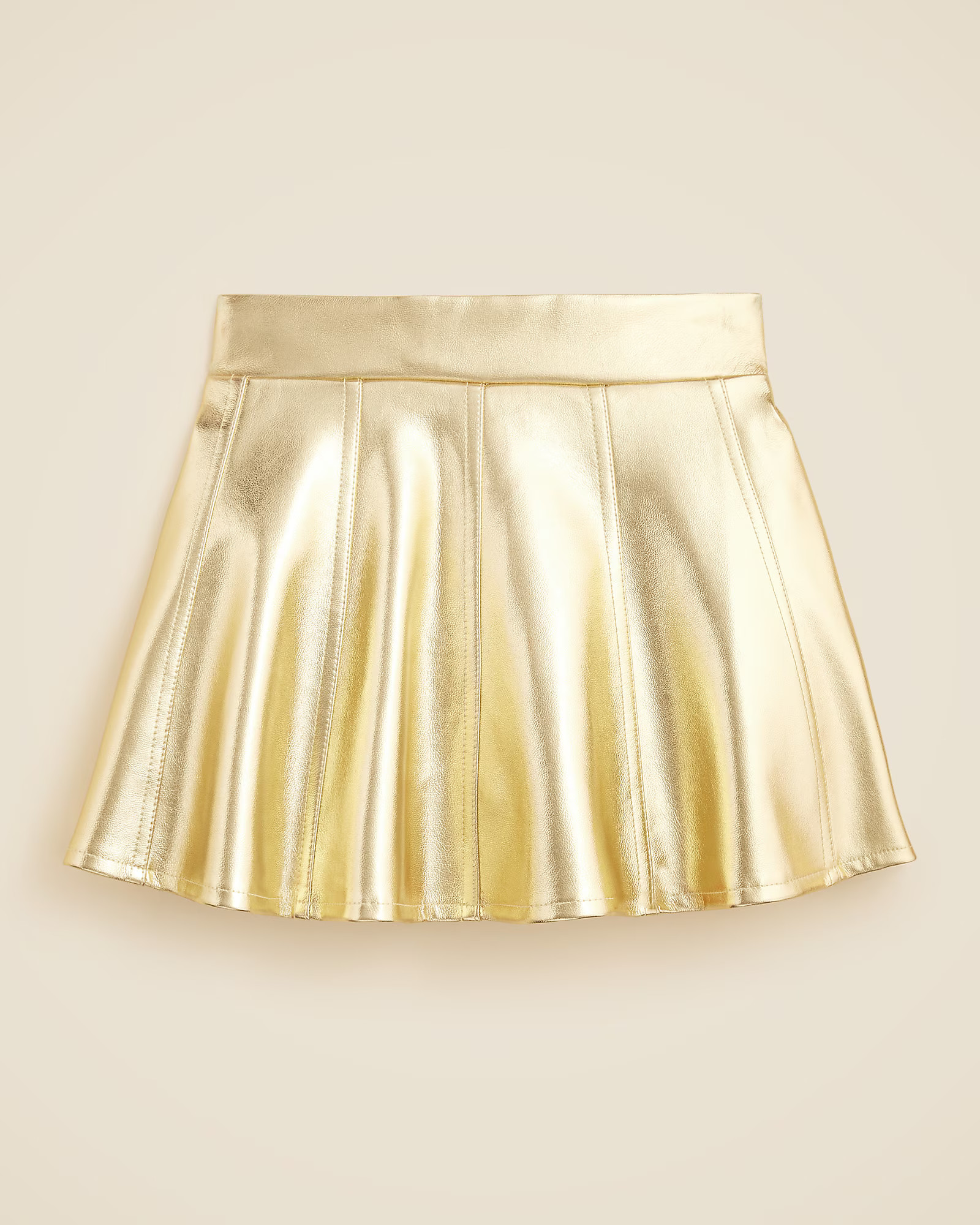 Girls' picture day skirt in faux metallic leather | J. Crew US
