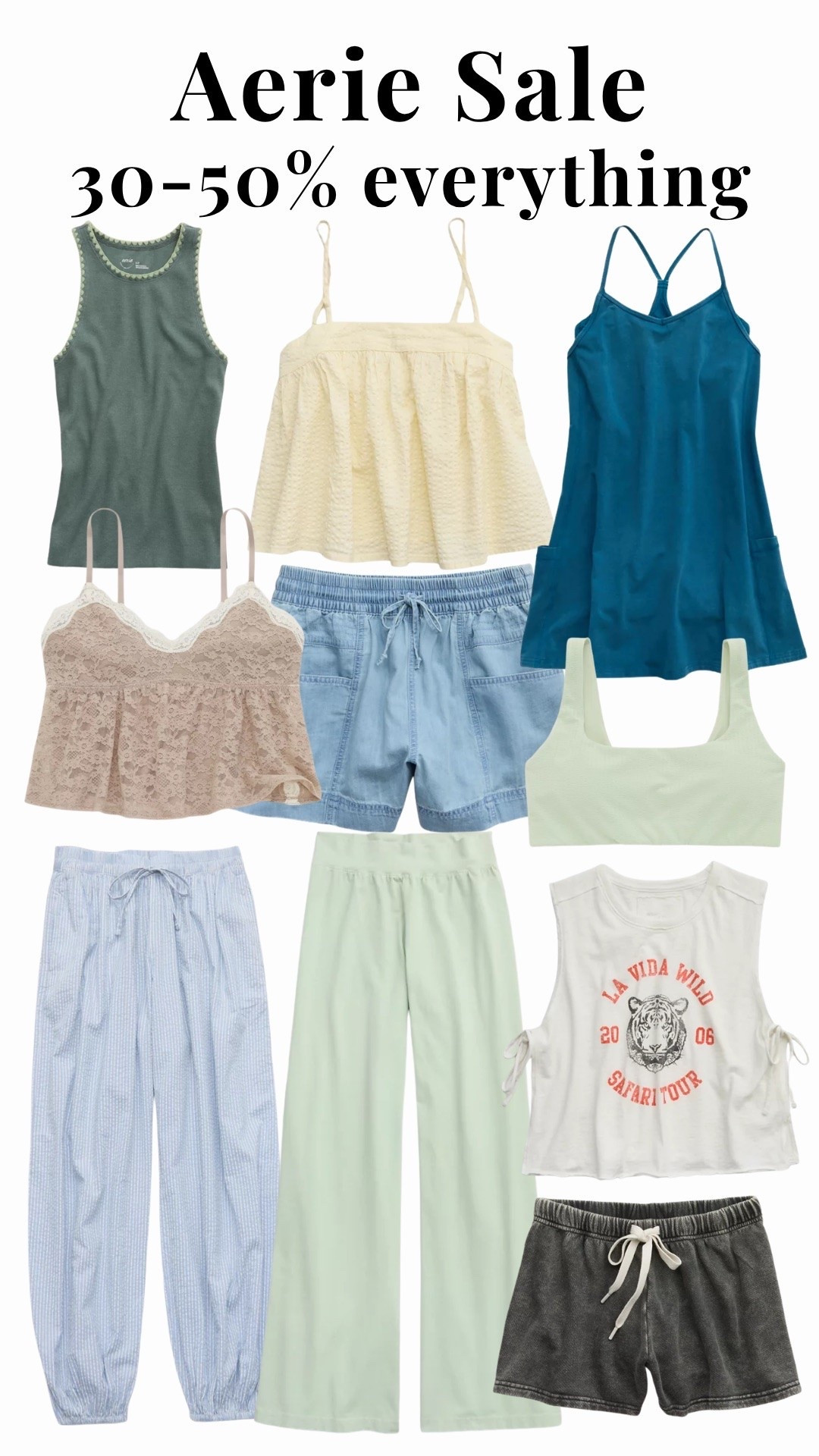 Aerie sale🚨
30-50% off everything!!

@Aerie 
@American Eagle Outfitters

#LTKSaleAlert #LTKootd #LTKSeasonal