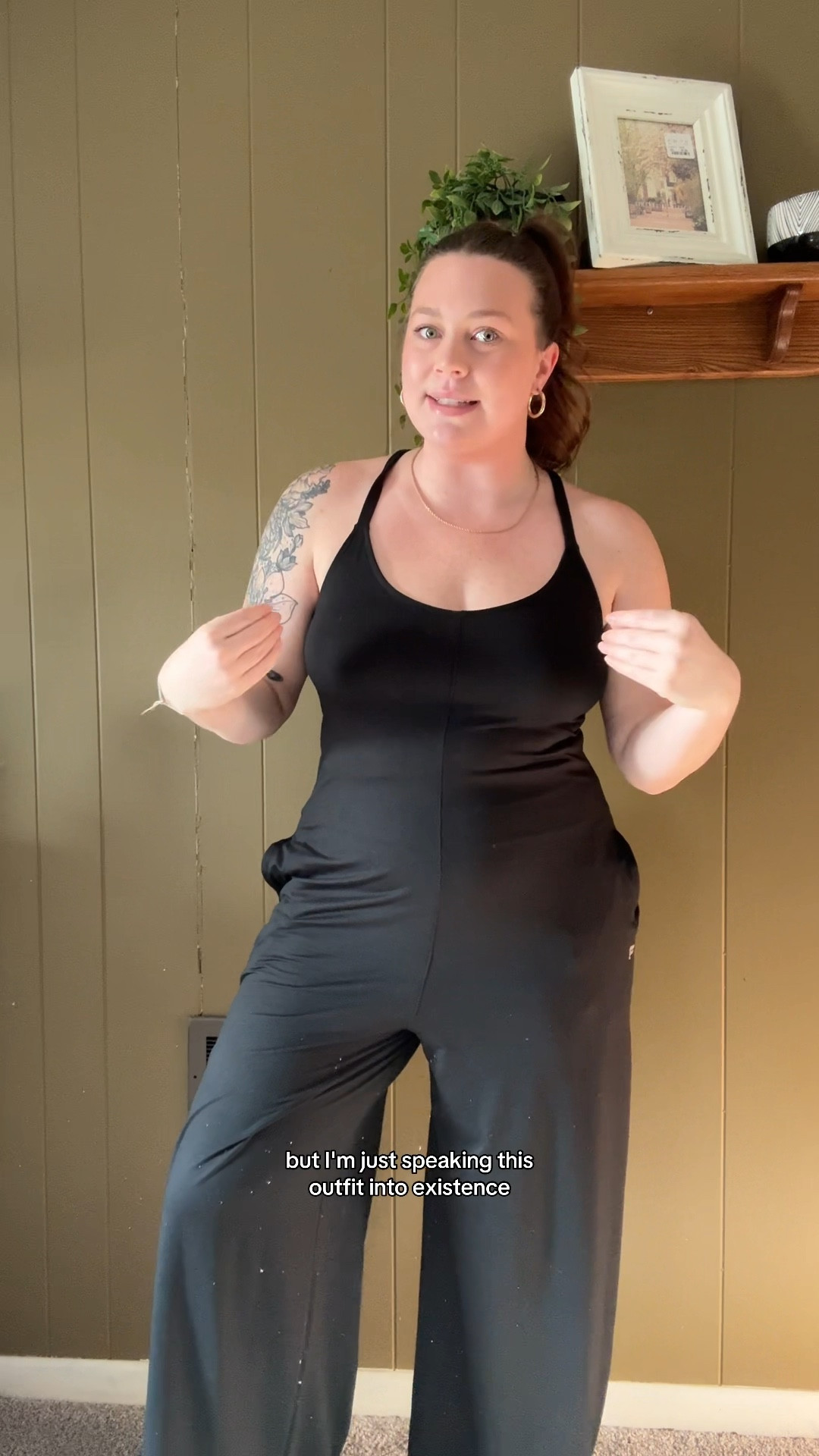 #fableticspartner I say I would wear this @Fabletics wide leg onesie to the park, but should probably wear it to dust and vacuum my bedroom 🤪 A very universal outfit! #OOTD
#midsizefashion #midsizestyle #size14 #fabletics #momstyle #momoutfit #comfyoutfits #springoutfit

#LTKStyleTip #LTKActive #LTKMidsize