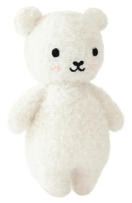 cuddle+kind Bouclé Bear Stuffed Animal in Ivory at Nordstrom | Nordstrom