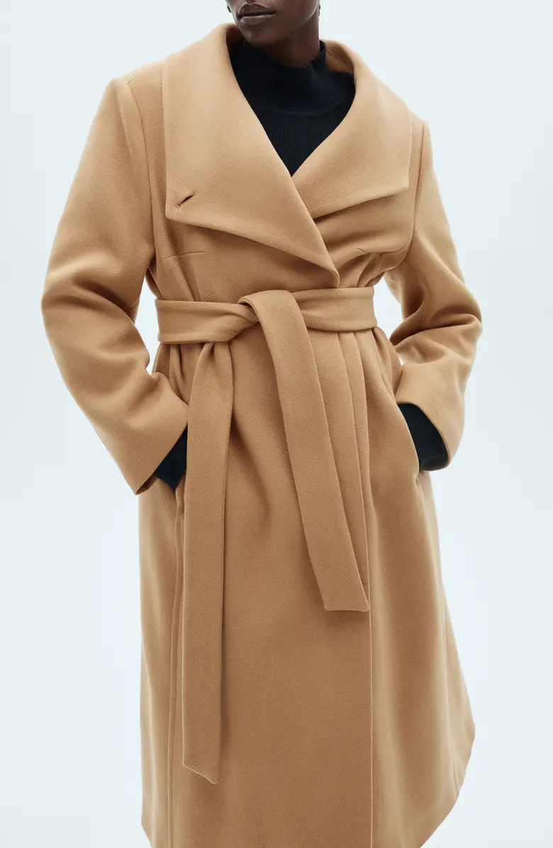 MANGO Wool Blend Coat | Nordstrom | Nordstrom