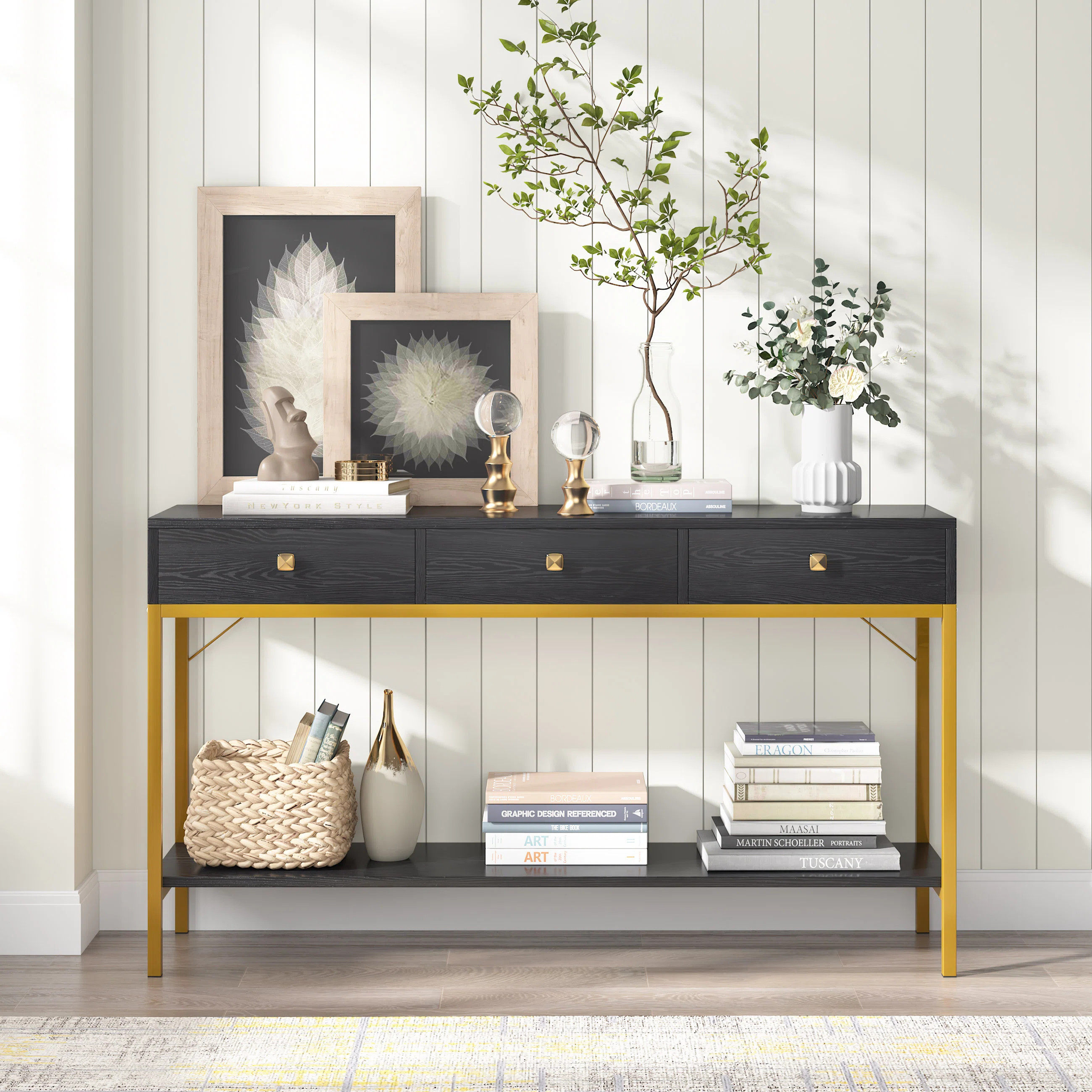 Everly Quinn  Vanny 54.35" Console Table, Dresser for Bedroom, Computer Room & Reviews | Wayfair | Wayfair North America