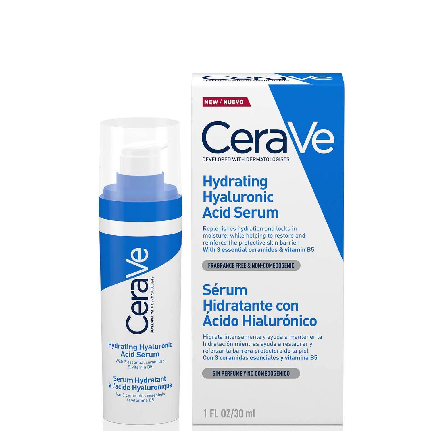 CeraVe Hydrating Hyaluronic Acid Serum All Skin Types 30ml | Look Fantastic (UK)