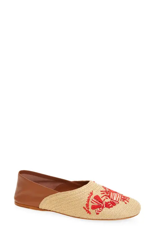 FARM Rio Raffia Flat in Lobster at Nordstrom, Size 7.5 | Nordstrom