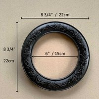 Round Flower Photo Picture Decorative Frame Floral Ornate Romantic Carved Wood Wall Mounted Home Decor Embroidery Frames | Etsy (US)