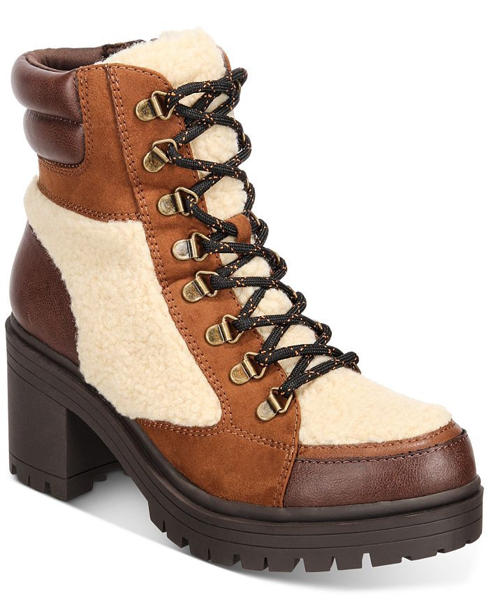 Sun + Stone Cookie Lace-Up Booties, Created for Macy's & Reviews - Booties - Shoes - Macy's | Macys (US)