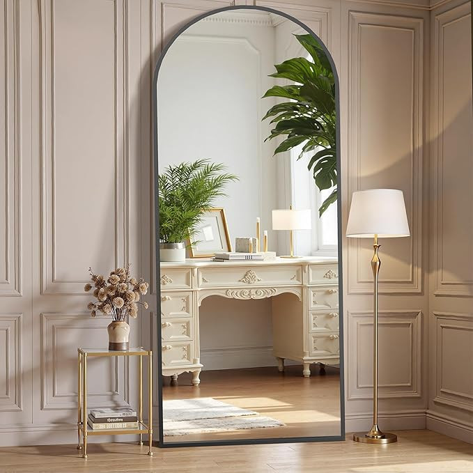 OLIXIS Arched Full Length Mirror for Bedroom, 65"x24" Full Body Mirror with Stand, Hanging or Lea... | Amazon (US)