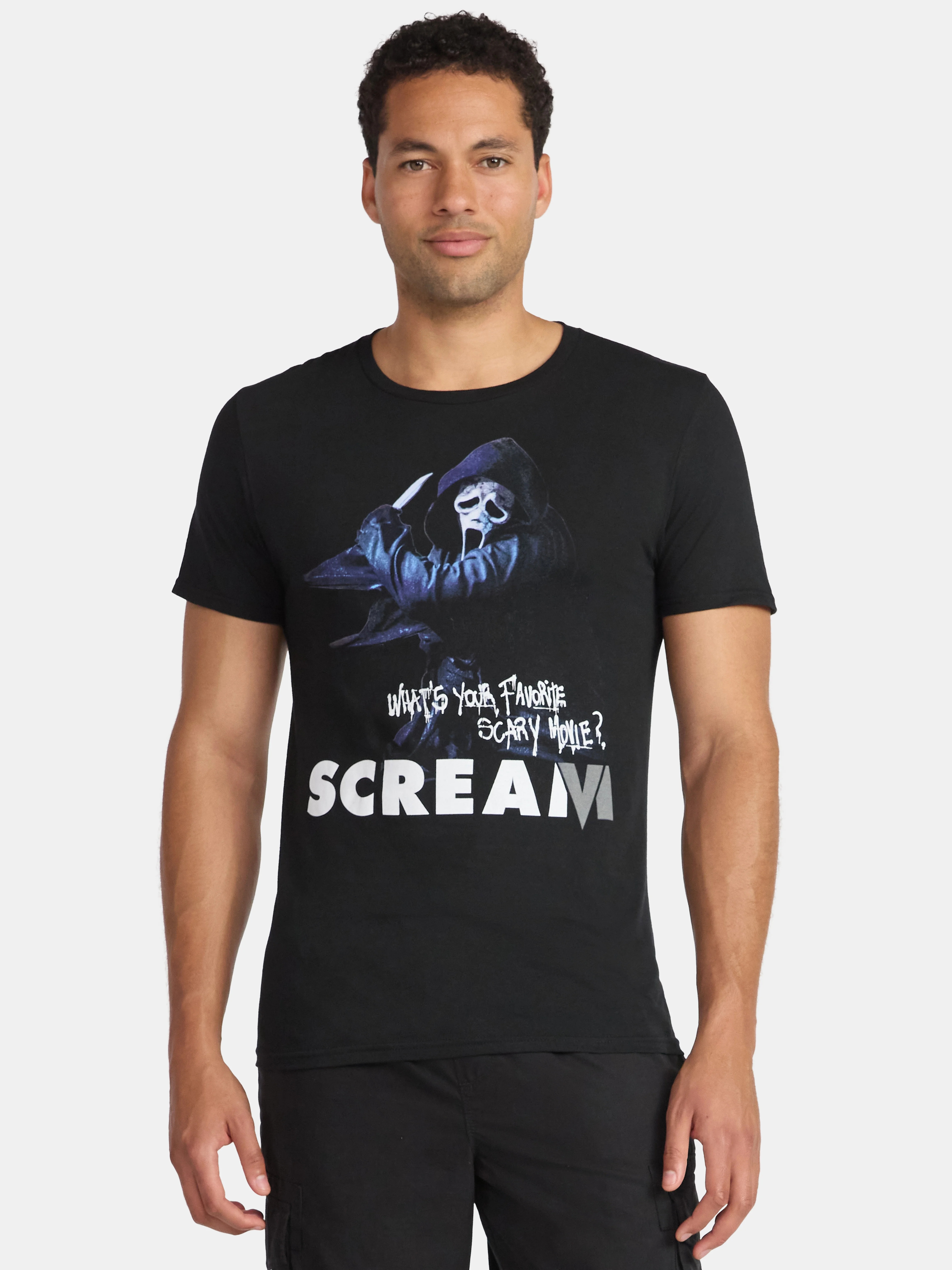 Scream Ghostface Men's and Big Men's Graphic Tee Shirt, Sizes S-3XL | Walmart (US)