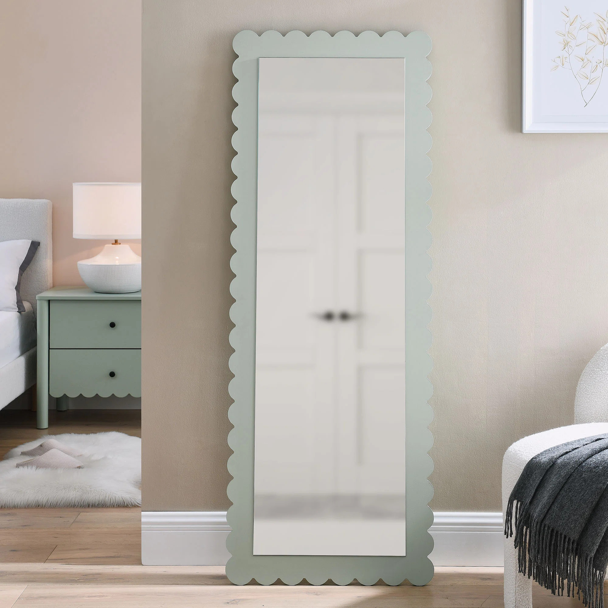 Emmeline Scalloped Rectangle Wall Mirror | Wayfair North America