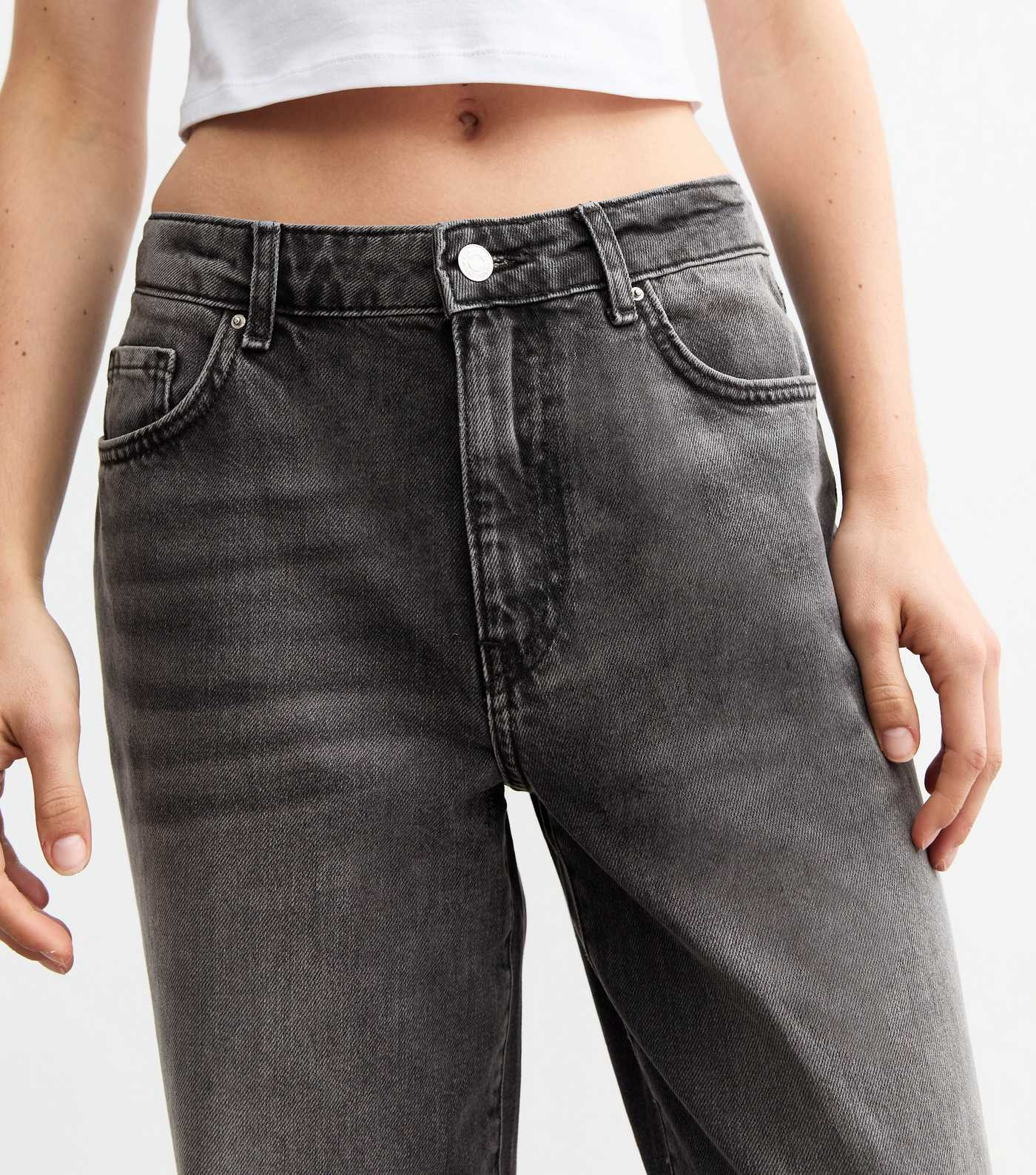 Grey Mid-Rise Slouchy Wide Leg Jeans | New Look | New Look (UK)