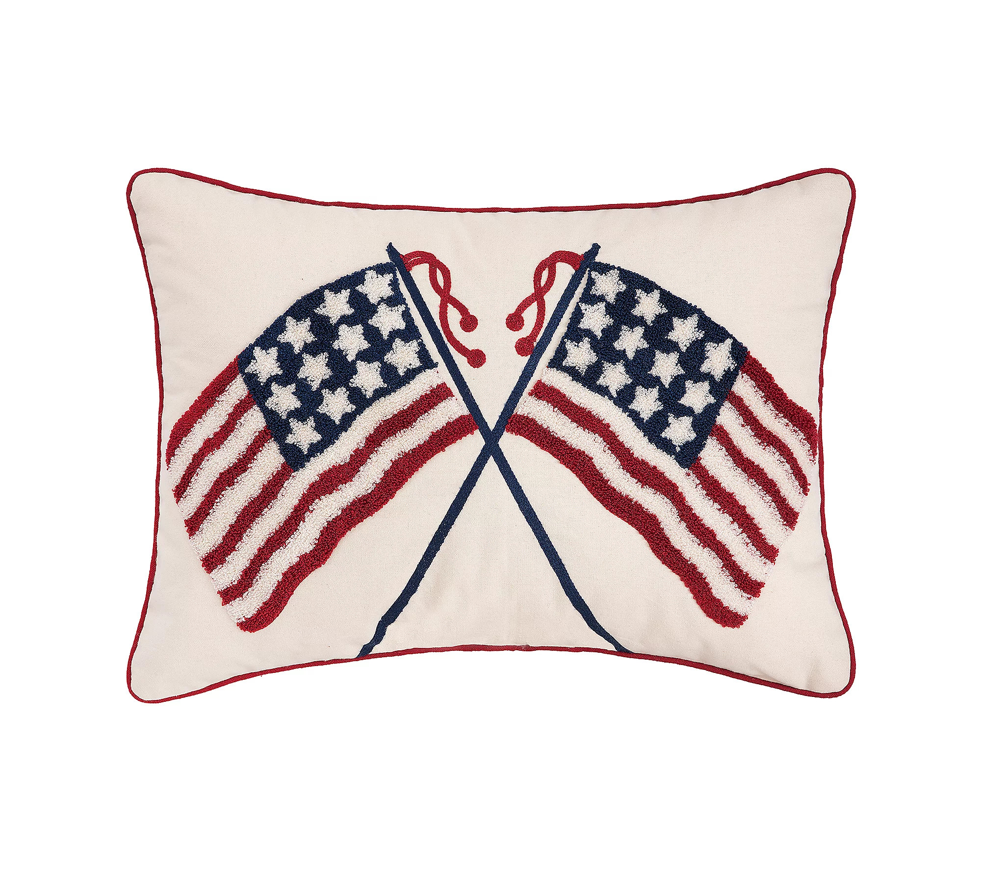 C&F Home Double US Flag Pillow | QVC