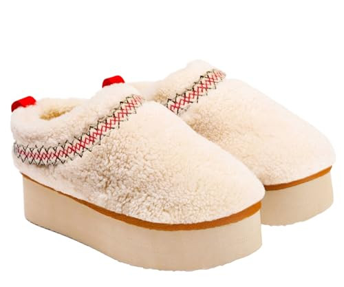 Uggs Tazz Slippers for Women Plush Fleece Platform Uggs Tazz Uggs Slippers Genuine Fuzzy Uggs Tasman Sneakers for Women | Amazon (US)