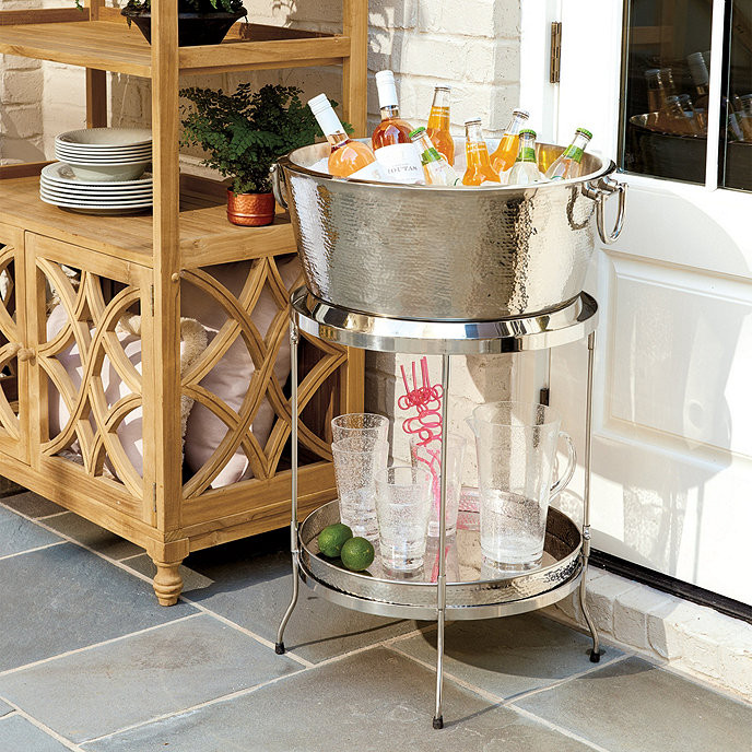 Avalon Double Walled Beverage Tub with Stand & Tray | Ballard Designs, Inc.