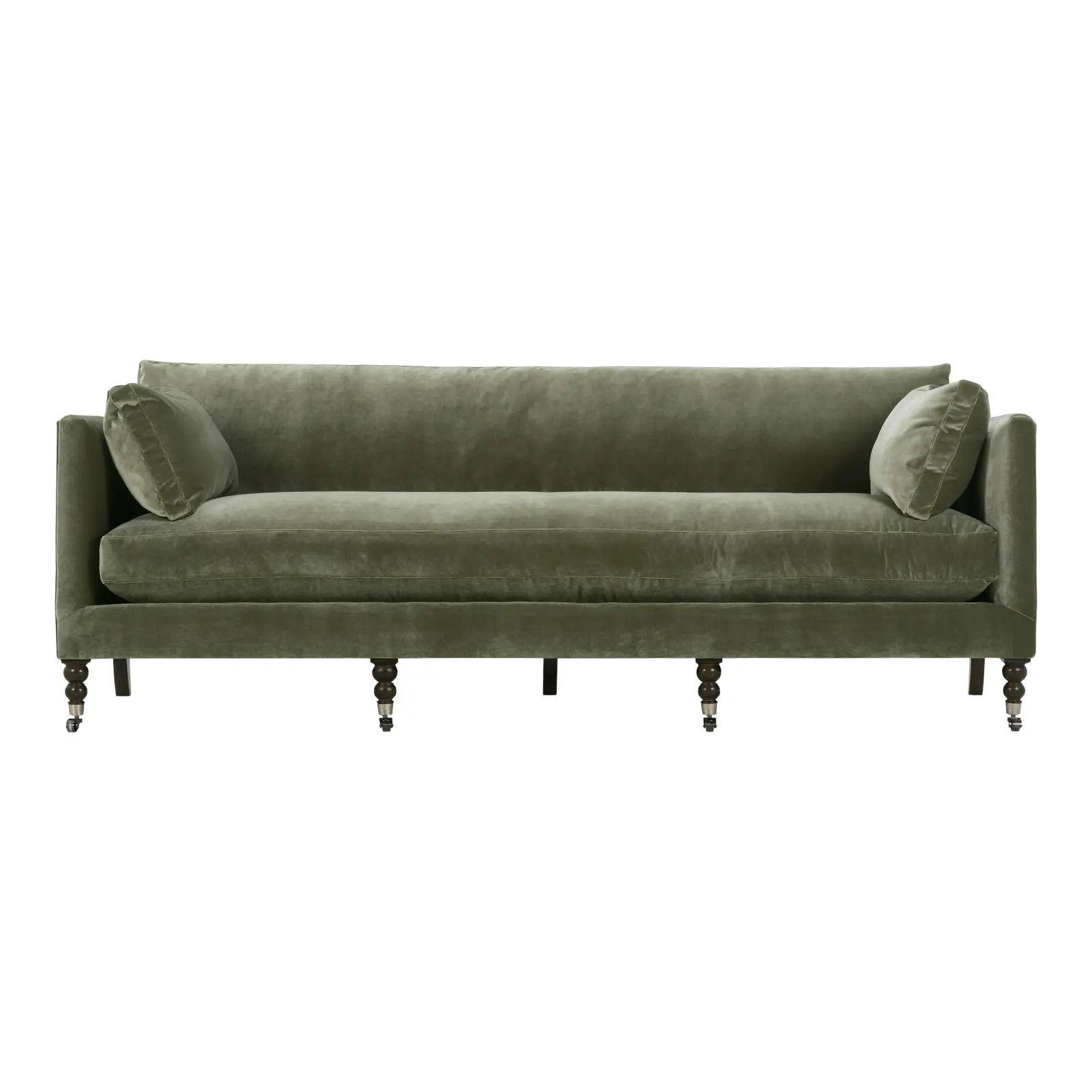 Greta Sofa, Green Velvet | Chairish