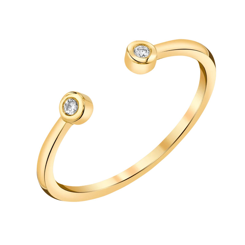 14K Gold Open Diamond Ring | Baby Gold