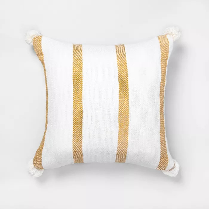 18" x 18" Bold Stripes Throw Pillow - Hearth & Hand™ with Magnolia | Target