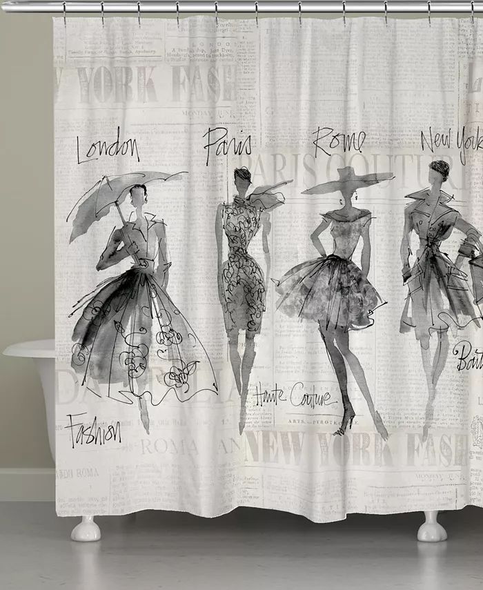 Fashion Sketch Shower Curtain | Macys (US)