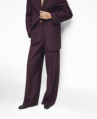 Women's Wide-Leg Suit Pants | Macy's