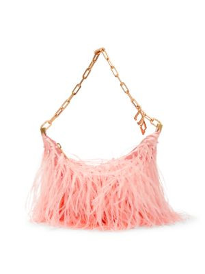 Cult Gaia Feather Chain Hobo Bag on SALE | Saks OFF 5TH | Saks Fifth Avenue OFF 5TH