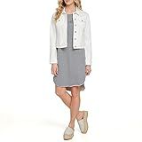 DKNY womens Denim Jacket, White, Medium US | Amazon (US)