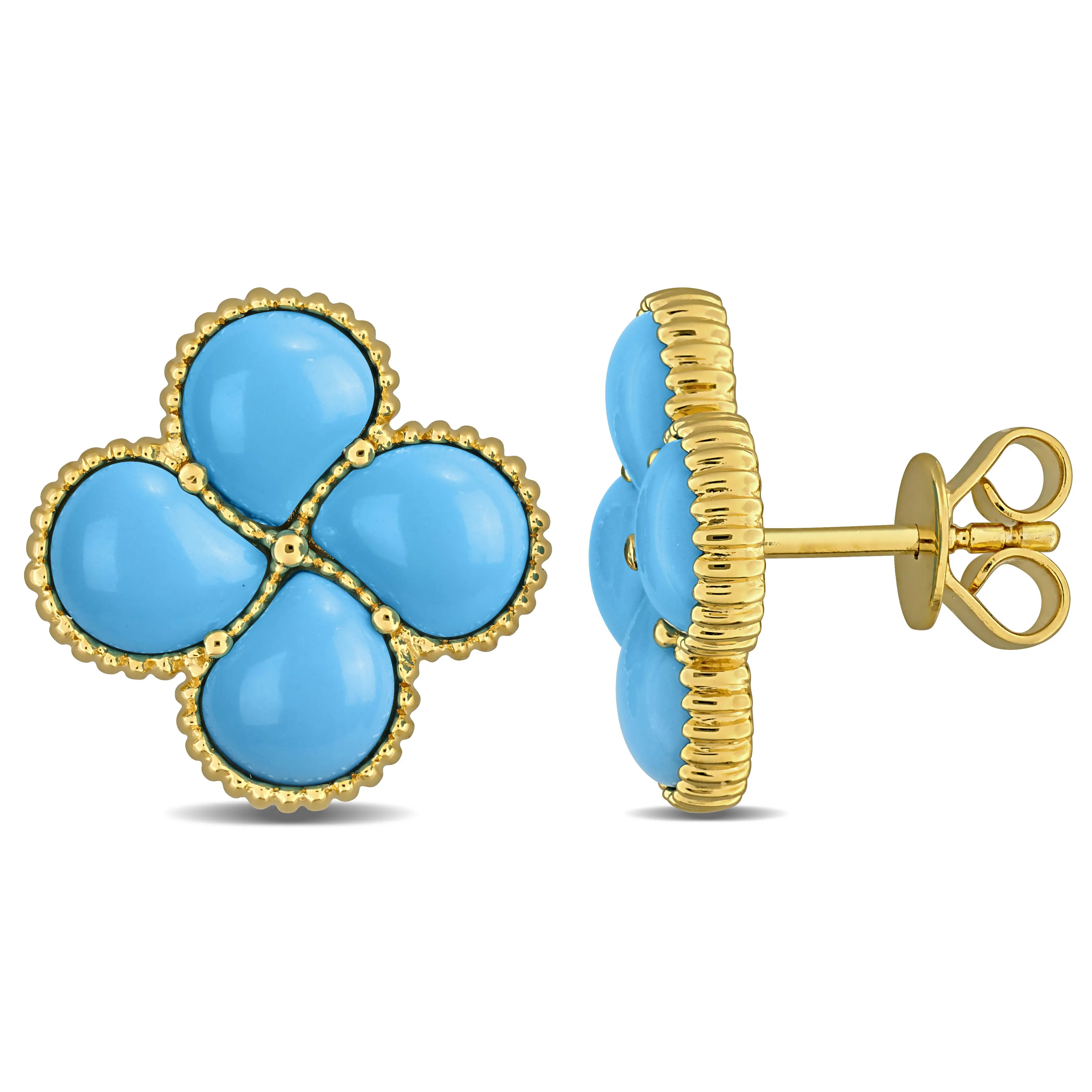 Julianna B. Lab-Created Gemstone Quatrefoil Flower Stud Earrings (Women) | Nordstrom | Nordstrom