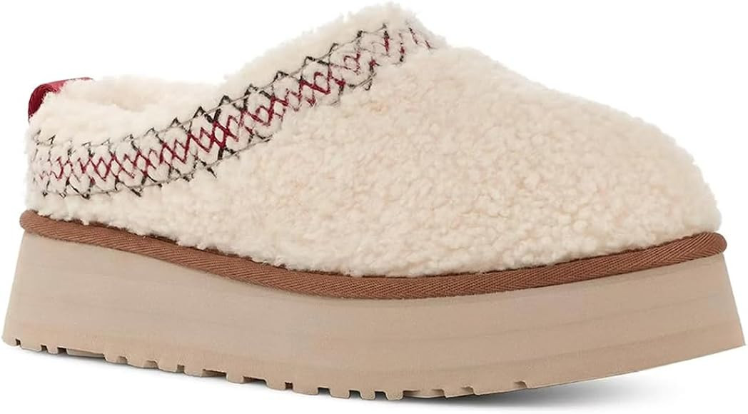NATRAKI Women's Platform Slippers Mini Boots Braid Slippers with Plush Fleece Lining Fuzzy Slippers  | Amazon (US)