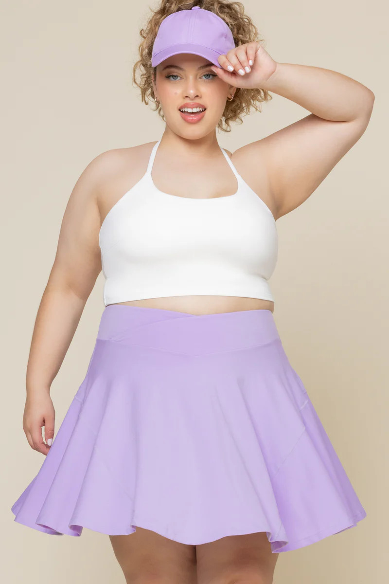 Crisscross Hourglass® Twirl Skort (Longer) - Digital Lavender | POPFLEX