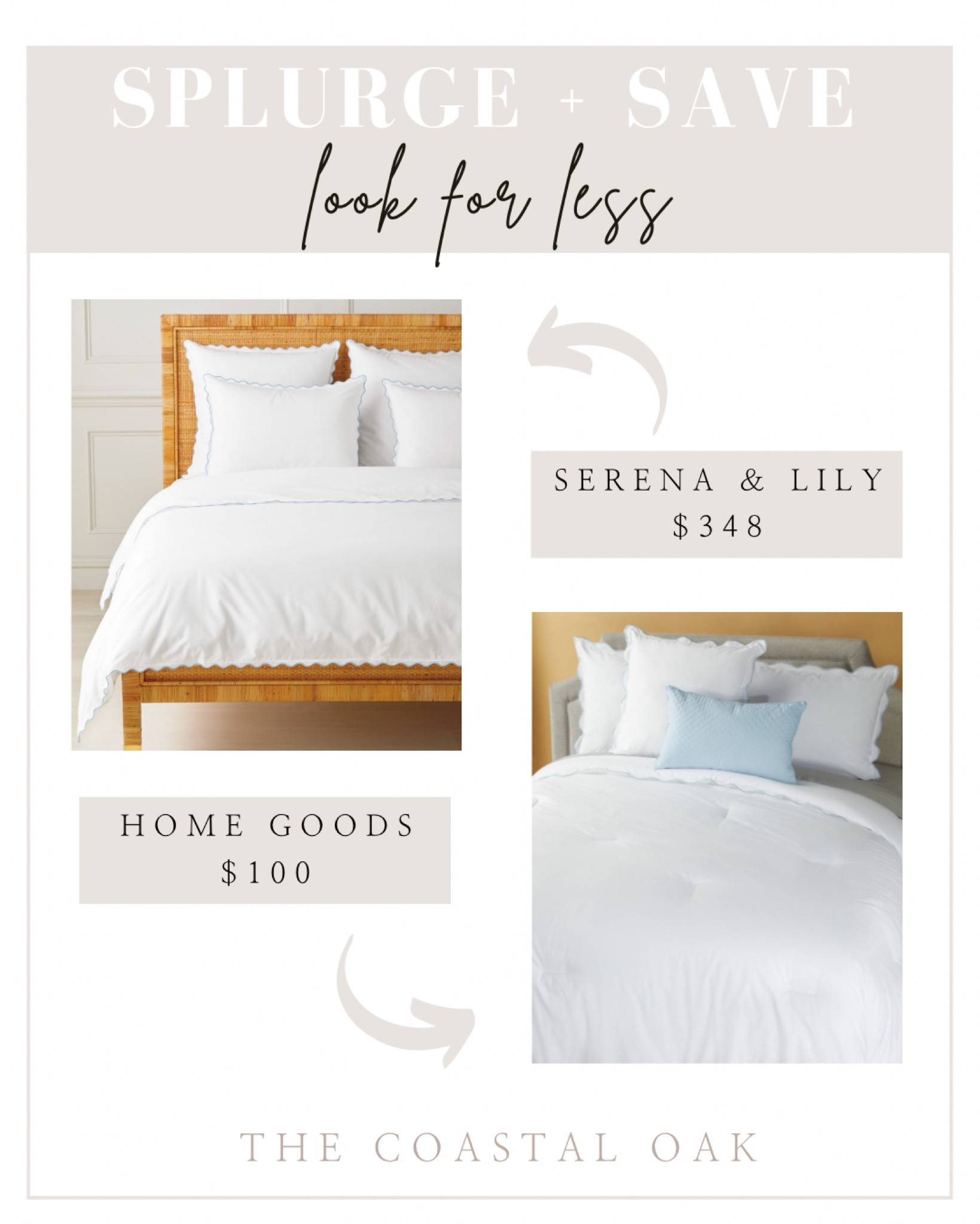 Serena and lily wave comforter look for less from home goods 

#LTKhome #LTKstyletip #LTKsalealert