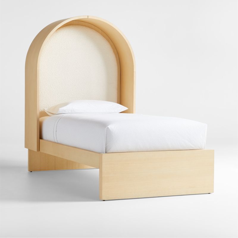Natural Bridges Twin Light Wood Bed with Canopy | Crate & Kids | Crate & Barrel