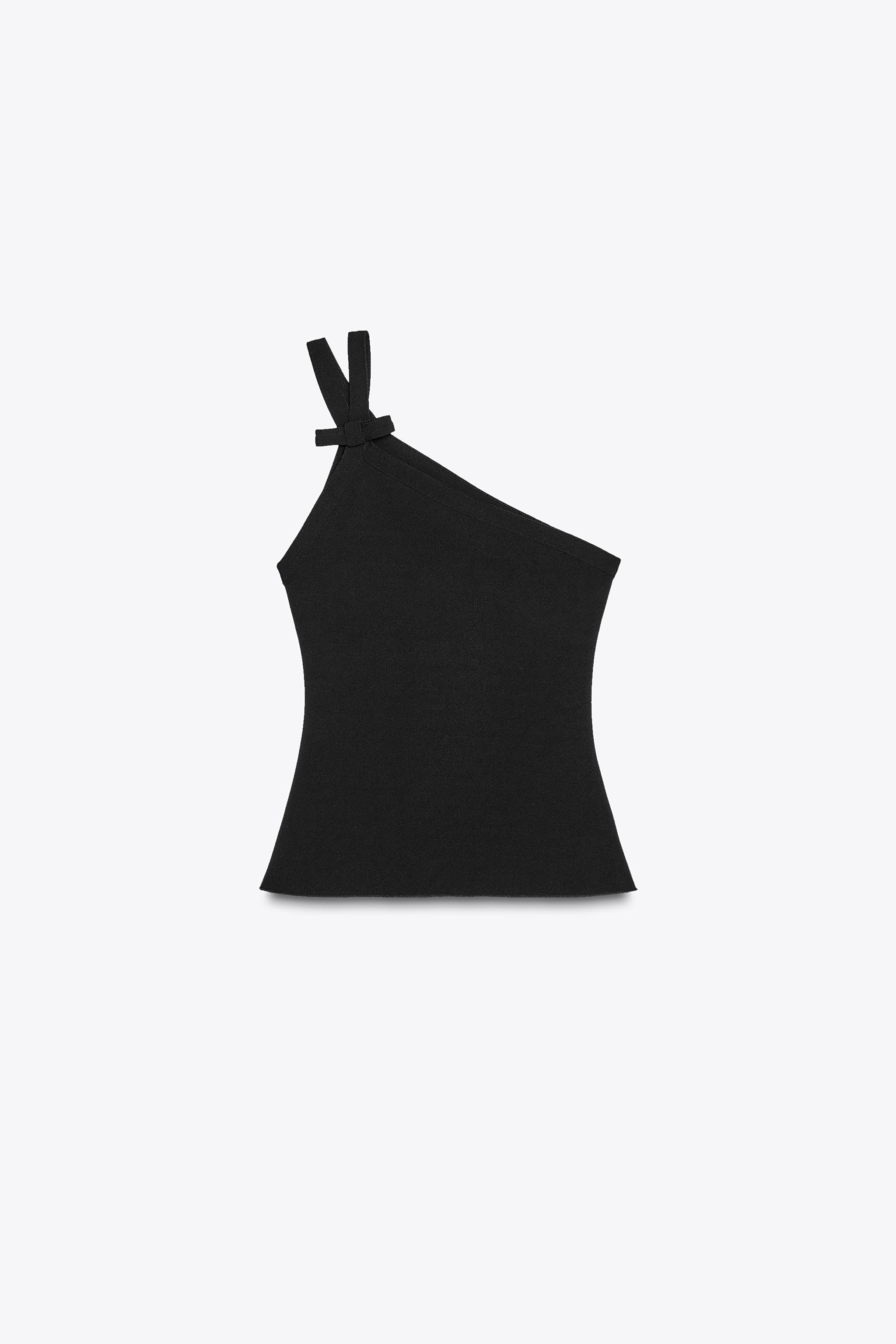 ASYMMETRIC TIE STRETCH TOP | Zara US