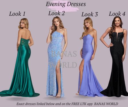 Prom girl dresses. Bring the wow factor in these stunning and elegant long evening prom and wedding guest dresses. Great for Albanian weddings as well. 

Green satin ruched dress with lace
Periwinkle blue one shoulder dress 
Lavender purple strapless simple spoken slit dress
Black sparkly dress with thin straps 

#LTKSale #LTKwedding #LTKparties