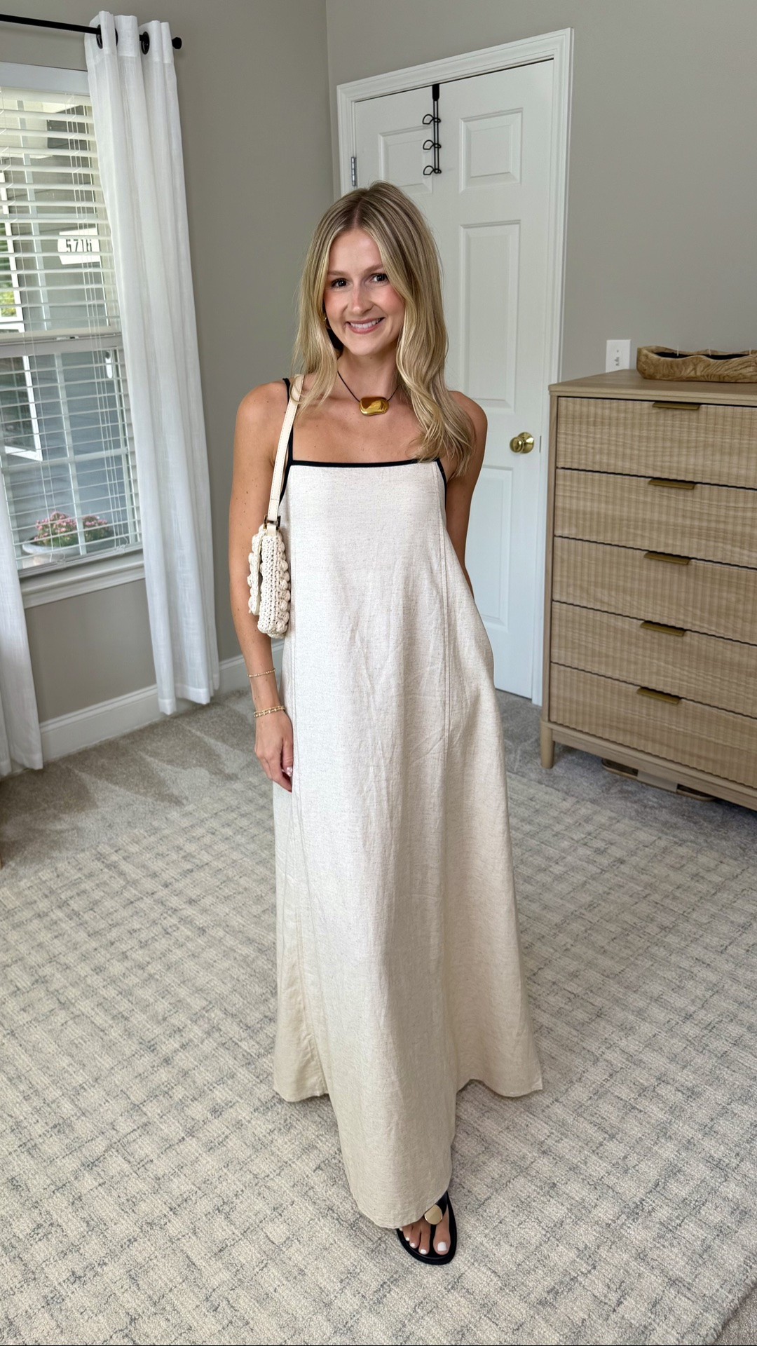 this linen blend maxi is one of those throw-on-and-look-put-together pieces. 

Paired it with the cutest strappy sandals + an adjustable statement necklace for the perfect summer dinner, vacay, brunch, or beach town outfit! 

#amazonfinds #amazonstyle #maxidress #summeroutfits #vacayoutfits

#LTKTravel