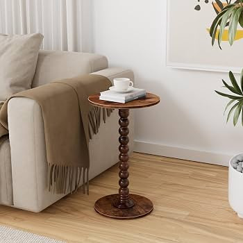 Drink Table, Drink Tables for Small Spaces, Modern Accent Nightstand with Solid Wood Leg for Livi... | Amazon (US)
